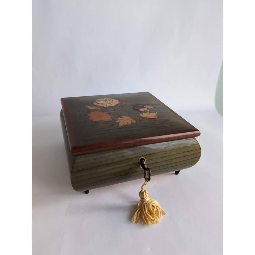 Vtg Reuge Italy Inlaid Rosewood MUSIC BOX Pasquale Capra Imports